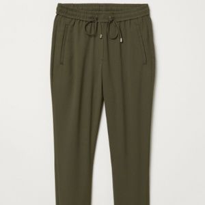 H&M Olive Straw String Pants